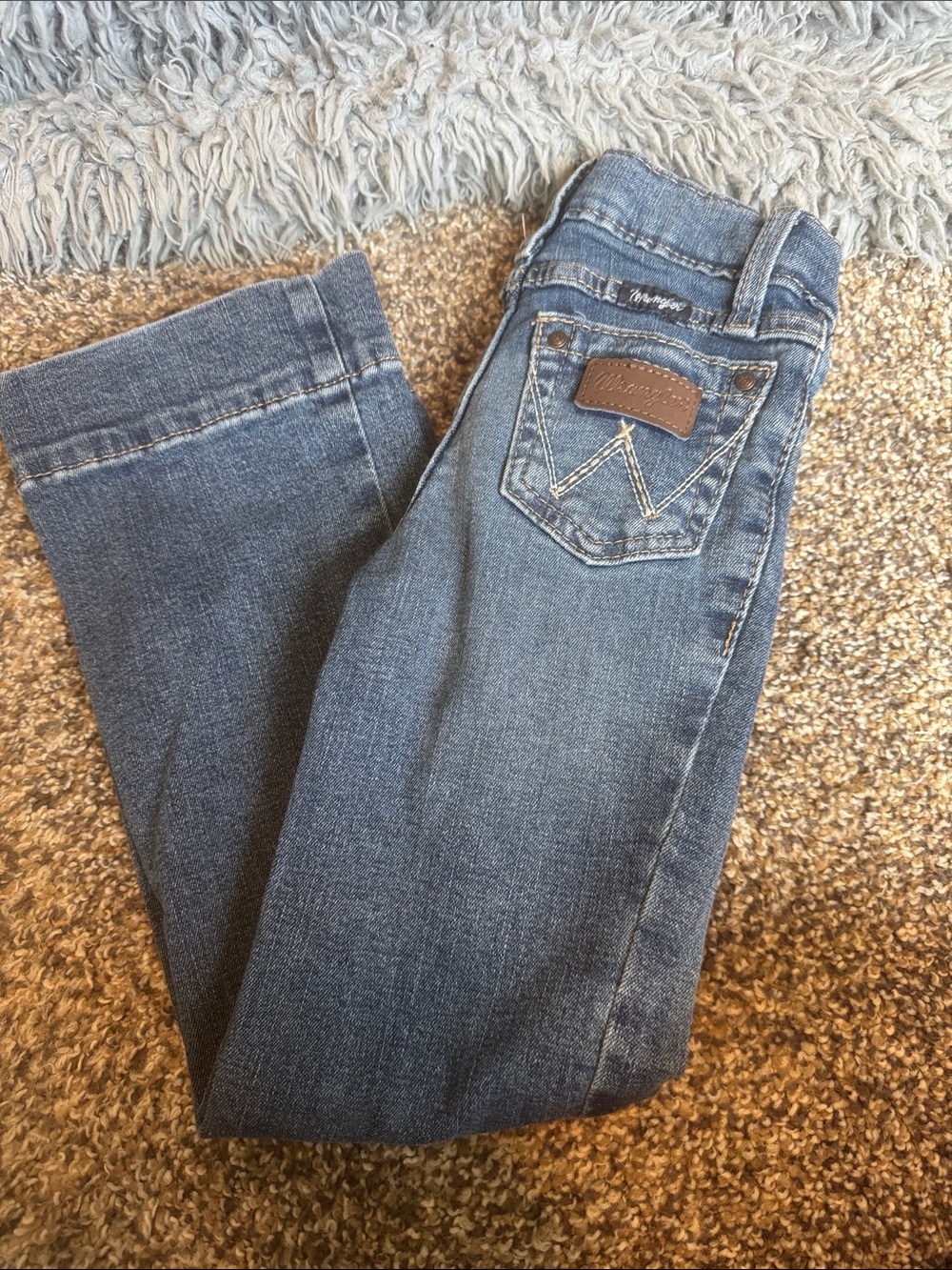 Girls Wrangler 6 slim Blue Denim Jeans with Back Pocket Detail